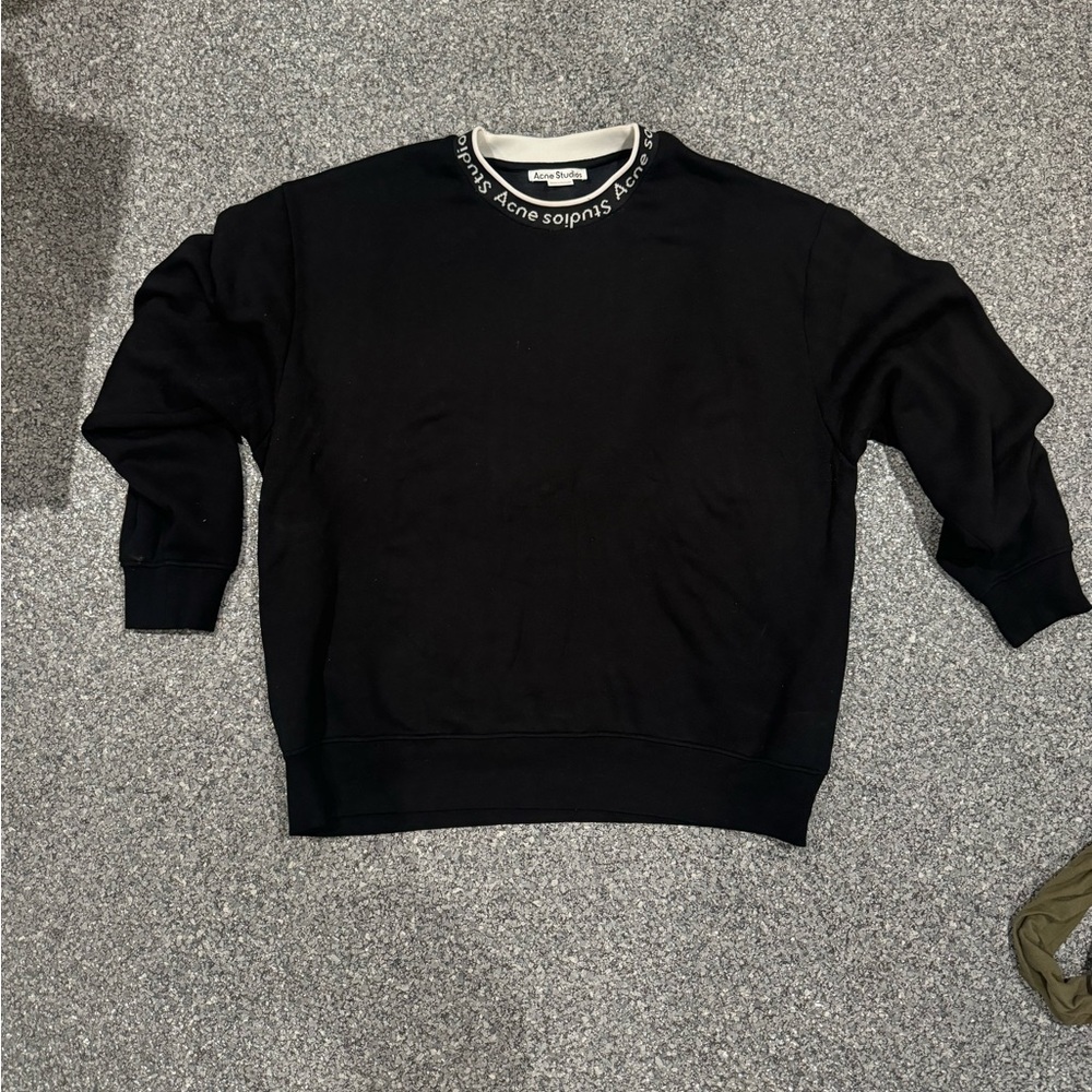 Acne Black Crewneck Men's Sweater